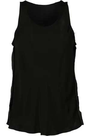 Uma Raquel Davidowicz Slide frayed crepe tank top