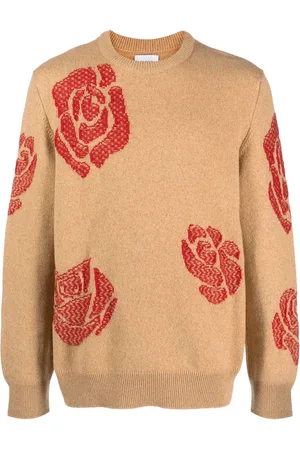 Barrie Rose-motif cashmere jumper