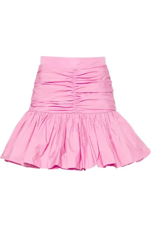 Patou Ruffled faille miniskirt