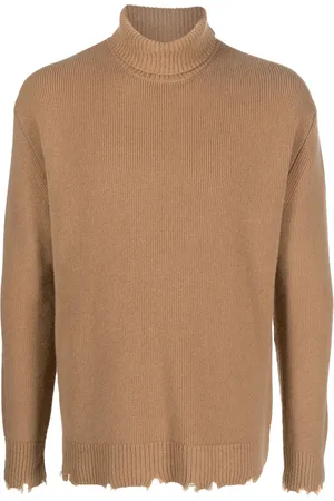 LANEUS Ripped wool sweatshirt