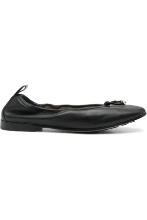 Giorgio Armani Debossed logo leather ballerina shoes