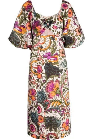 Rhode Floral-print linen dress