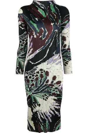 PLEATS PLEASE ISSEY MIYAKE Frosty Forest pleated midi dress
