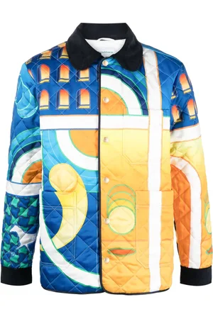 Casablanca Paysage-print quilted jacket