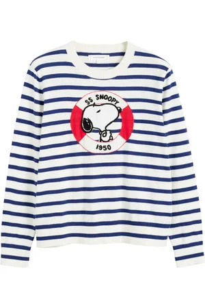 Chinti & Parker X Peanuts Snoopy-embroidered jumper