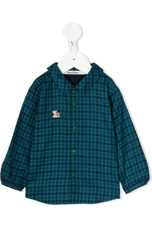 Familiar Check-print long-sleeve shirt