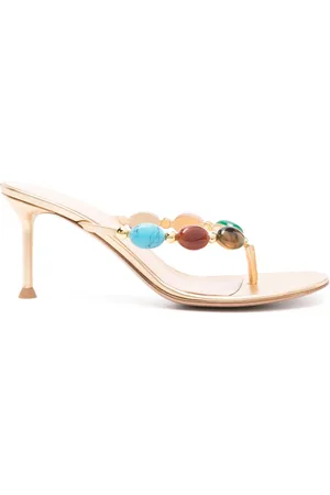 Gianvito Rossi Shanti Thong 70mm leather sandals