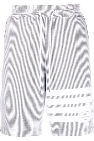 Thom Browne 4-Bar stripe seersucker shorts