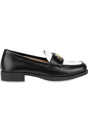 Moschino Logo-plaque leather loafers