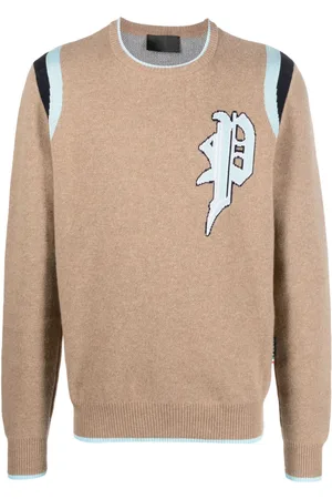 Philipp Plein Intarsia-knit logo knitted sweatshirt