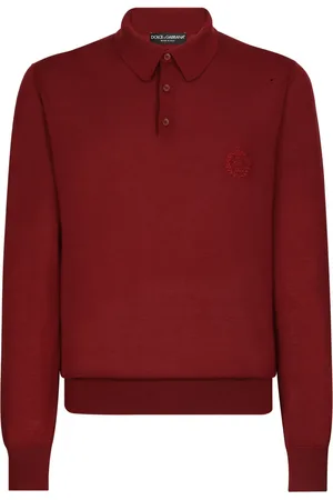 Dolce & Gabbana Logo-embroidered cashmere polo shirt
