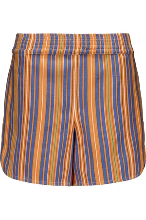 Paula Striped cotton mini shorts