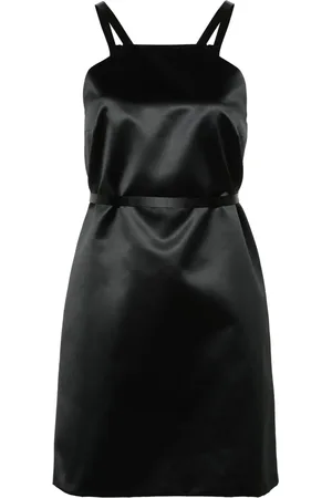 Patou Belted satin mini dress