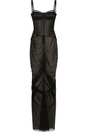 Dolce & Gabbana Sheer cotton bustier dress