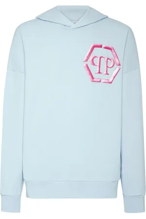 Philipp Plein Logo-embroidered cotton hoodie