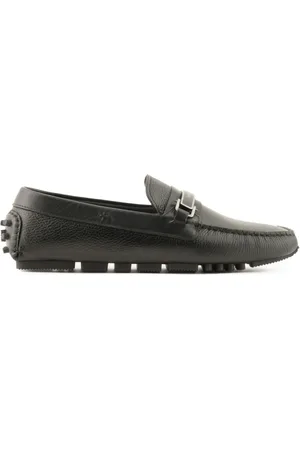 Emporio Armani Logo-plaque leather driving shoes