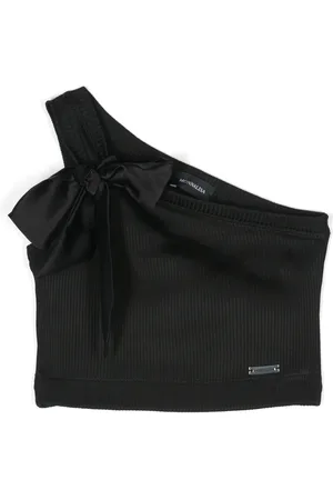 MONNALISA One-shoulder ribbed top