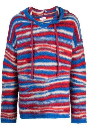 ERL Striped intarsia-knit hoodie