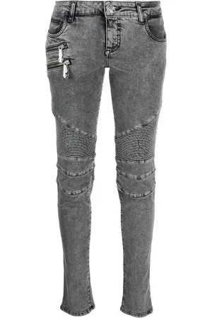 Philipp Plein Bike low-rise skinny jeans