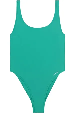 Sporty & Rich Carla logo-print swimsuit