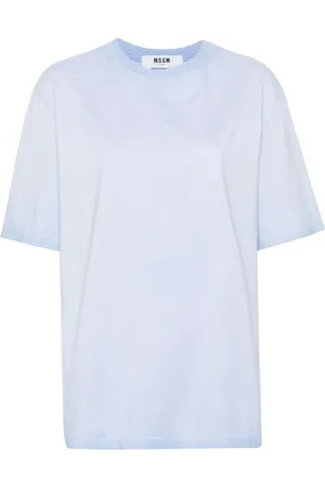 Msgm Logo-embroidered cotton T-shirt