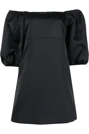 Patou Puff-sleeve Bardot mini dress