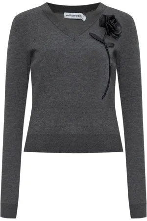 Self-Portrait Floral-appliqu?? jumper