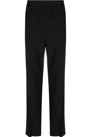 Msgm Logo-waistband straight-leg trousers