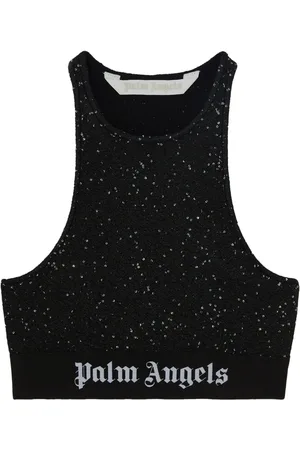 Palm Angels Soiree logo-print crop top