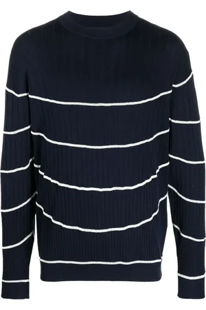 Giorgio Armani Striped ribbed-knit jumper