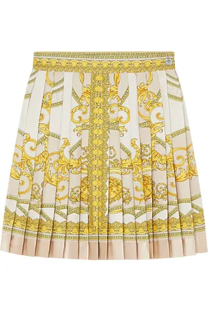 VERSACE La Coupe des Dieux pleated silk skirt