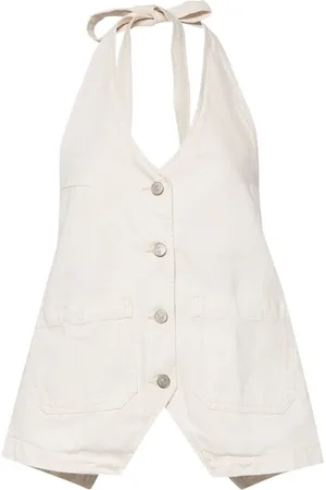 Reformation Brittany denim halter top