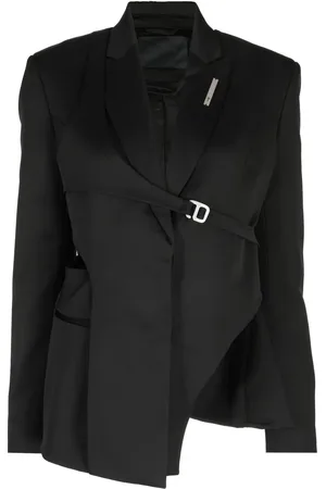 HELIOT EMIL Logo-plaque asymmetric-design blazer