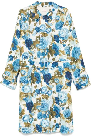 Fursac Dark flower-print coat