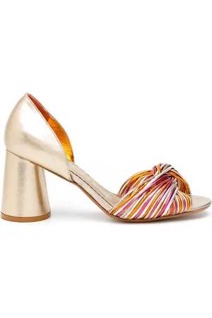 Sarah Chofakian Colagem metallic sandals