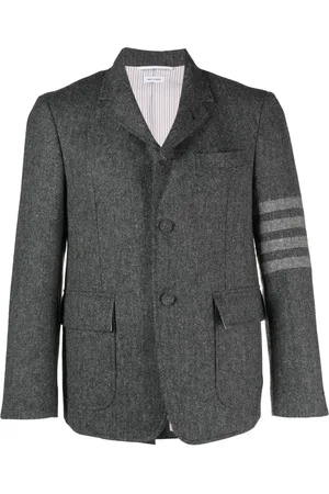 Thom Browne Stripe-detail single-breasted blazer