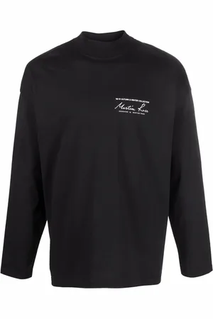 MARTINE ROSE Logo-print mock-neck T-shirt