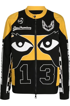 HACULLA Graphic-print zip-up biker jacket