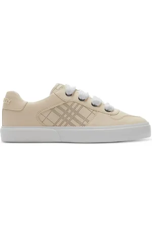 Burberry Check leather trainers