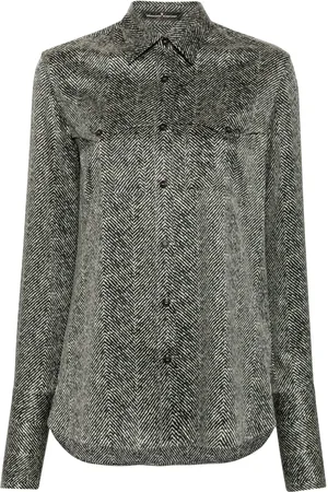 ERMANNO SCERVINO Abstract-print silk shirt