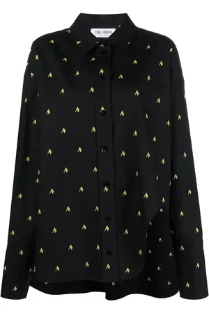 The Attico Diana oversized logo-print shirt