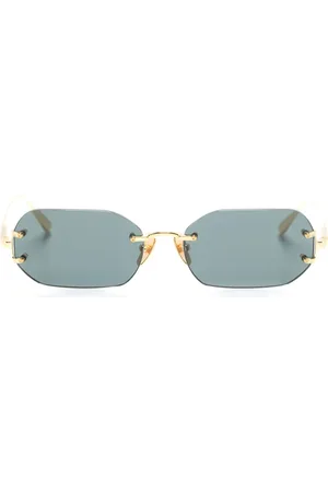 Linda Farrow Magali rectangle-frame sunglasses
