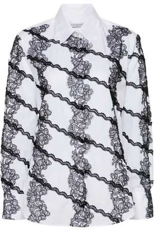 Viktor & Rolf Lace-appliqu?? cotton shirt