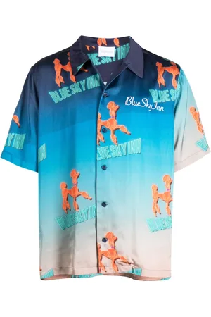 BLUE SKY INN Dog-print short-sleeve shirt