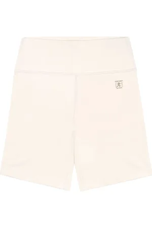 Sporty & Rich Logo-print yoke-waist track shorts