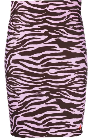The Attico Zebra-print pencil midi skirt