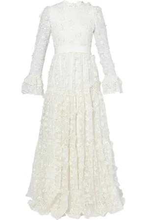 Erdem Alvaro floral-cutwork silk-organza gown