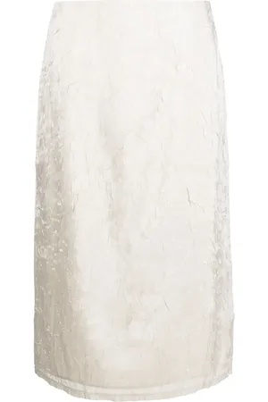 Filippa K Crushed-velvet midi skirt