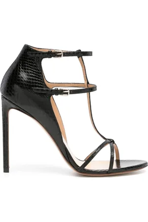 Francesco Russo 105mm snakeskin-effect sandals