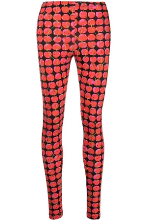 La DoubleJ Cherry-print mid-rise leggings